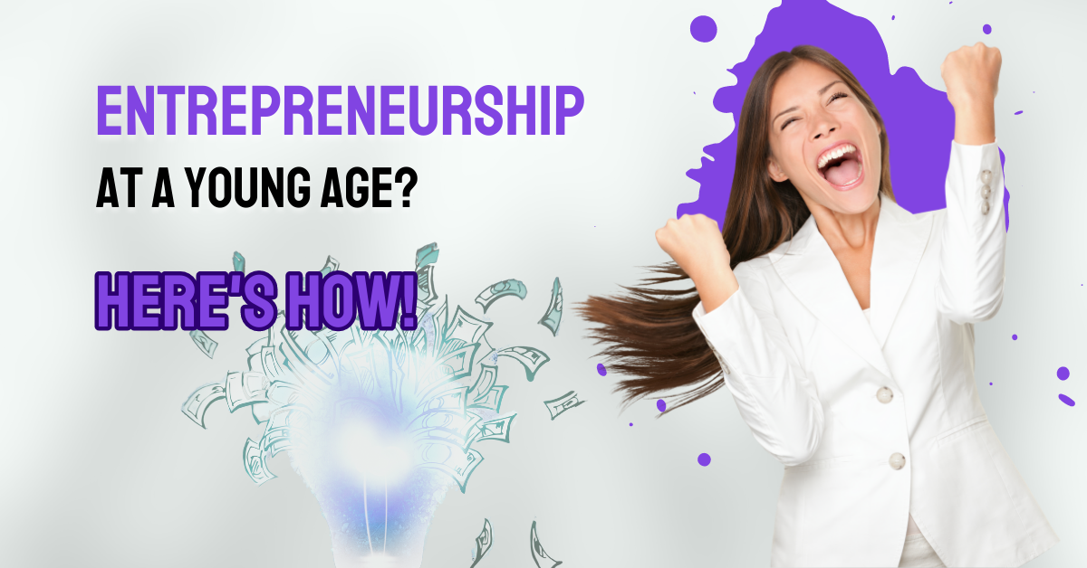a banner for business tips for young entrepreneurs